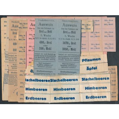 Konvolut Lebensmittelkarten