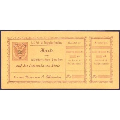 Telefon-Sprechkarte 1888