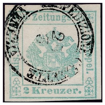2 Kreuzer blaugrün