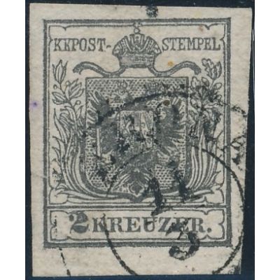 Los 54, 2 Kreuzer schwarz