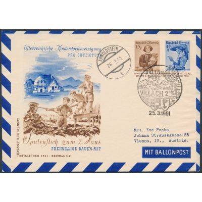Privater Flugpost-Umschlag 1949