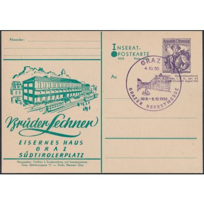 Inserat-Postkarte 1950