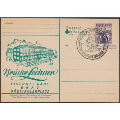 Inserat-Postkarte 1950