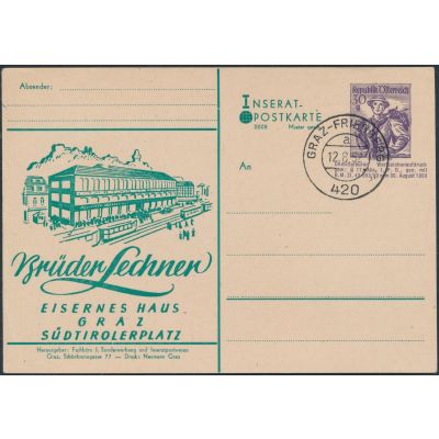 Inserat-Postkarte 1950