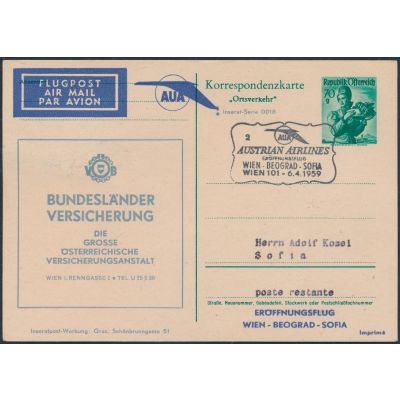 Inserat-Postkarte 1951