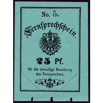 25 Pf Fernsprechschein