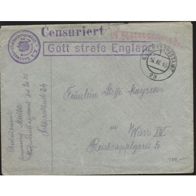 2 Karten "Gott strafe England"