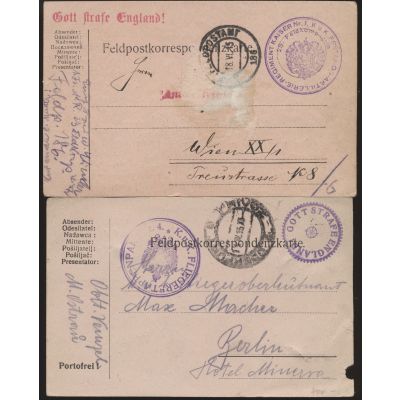 2 Karten "Gott strafe England"