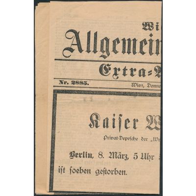 Extra-Ausgabe Tod Wilhelms