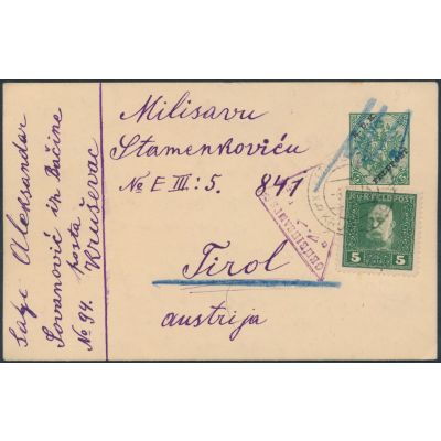 Etappenpostamt Krusevac in Serbien