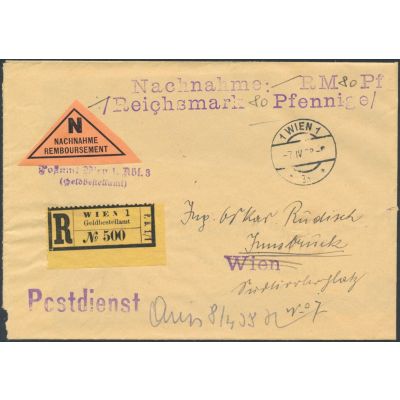 Reko-Nachnahmebrief unfrankiert