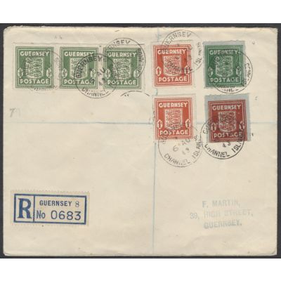 Guernsey, Mi 1(3), 2(2), 3+4