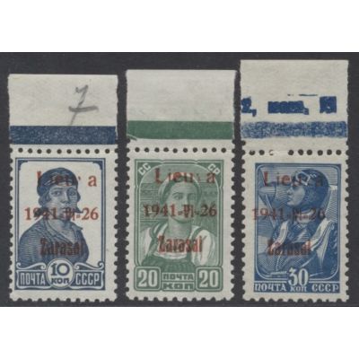 Litauen Zarasai, Mi 2+4+5 b II AF I