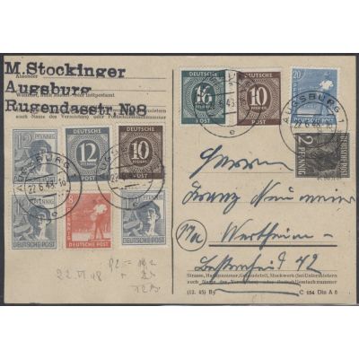 Zehnfach-Frankatur 22.6.48