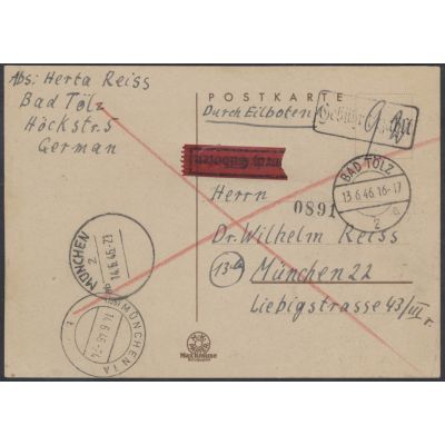 Expresskarte "Gebühr bezahlt"