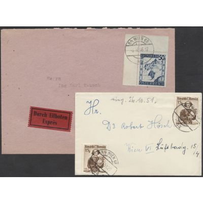 2 Belege Wien 68