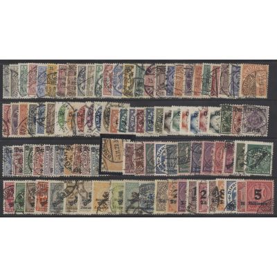 Sammlung Dt. Reich Dienstmarken 1-89