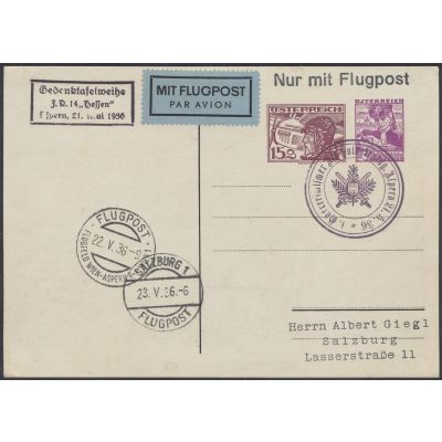 Private Flugpostkarte