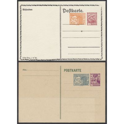 2 Private Flugpostkarten