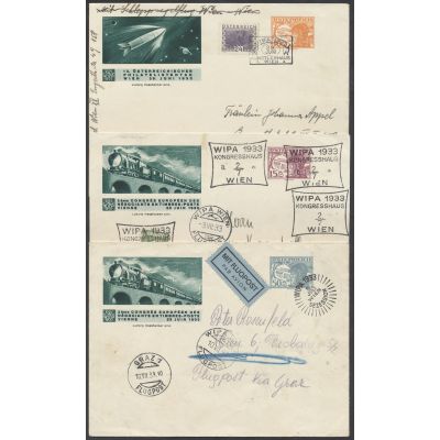 4 Privat-Umschläge 1933