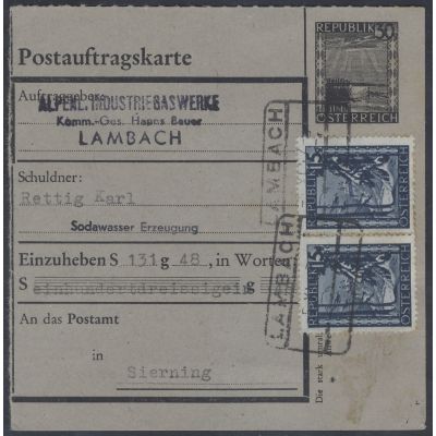 Postauftragskarte 1946