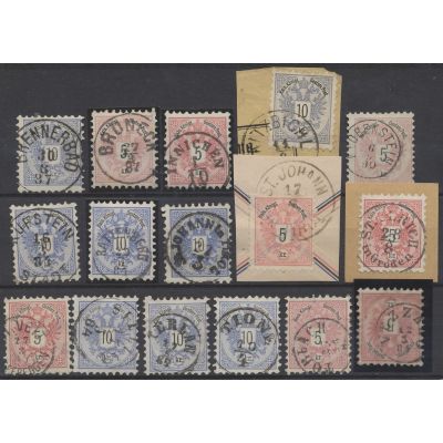 16 Abstempelungen Tirol 1883