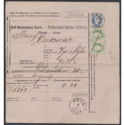 Postnachnahmekarte Prag