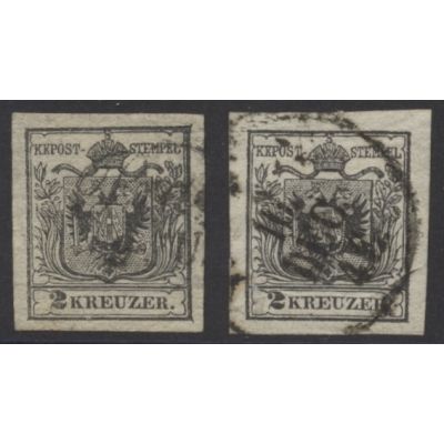 2 Stück 2 Kreuzer mit WZ