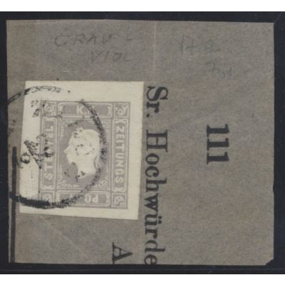 Zeitungsmarke, grauviolett