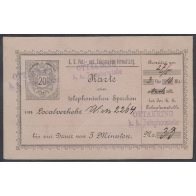 Telefon-Sprechkarte 1888