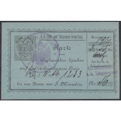 Telefon-Sprechkarte 1888