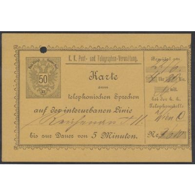 Telefon-Sprechkarte 1888