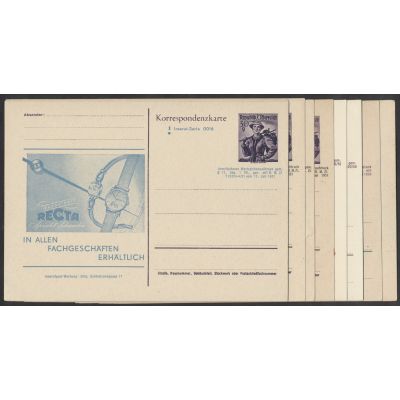 9 Inseraten-Postkarten