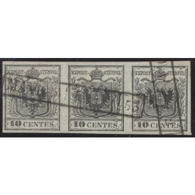 Los 630, 10 Centesimi Dreierstreifen