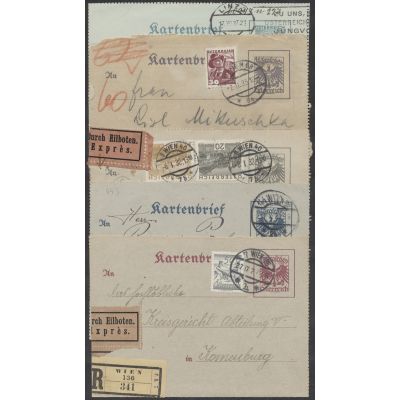 5 Kartenbriefe 1927-1937