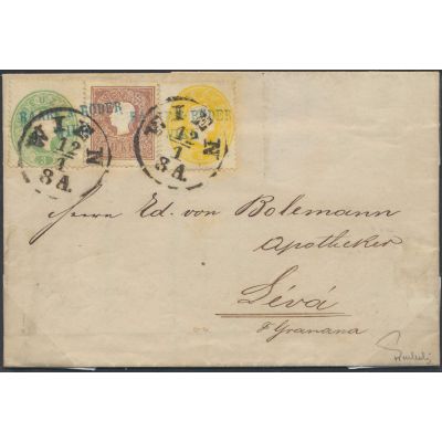 Los 227, Dreifarben-Mischfrankatur