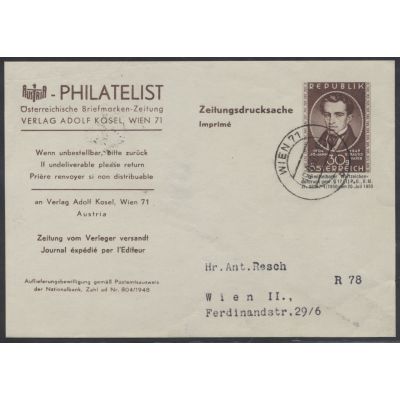Strauß-Adresszettel