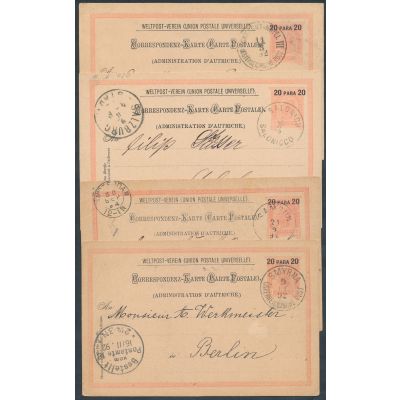 4 Ganzsachen Levante