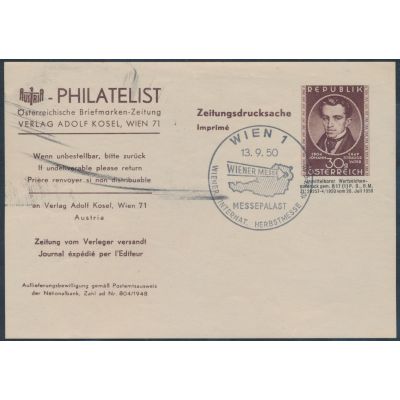 Strauß-Adresszettel