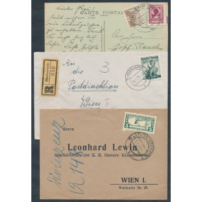 3 Belege Blindenmarkt