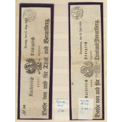 Lot Zeitungsstempelmarken