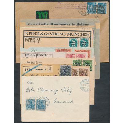 Lot Mehrfach-Frankaturen