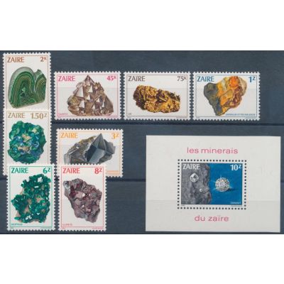 Kongo-Zaire, Mi 803-810 + Bl. 46