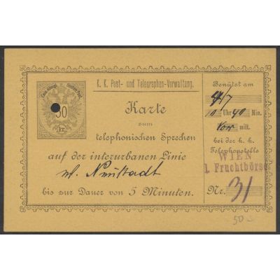 Telefon-Sprechkarte 1888