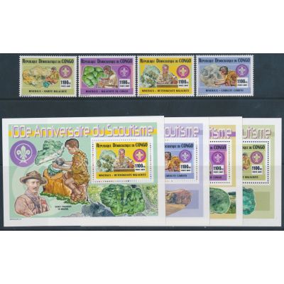 Kongo, Mi 1945-49, Bl. 319-22
