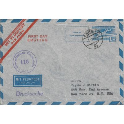 Luftpost-Umschlag 1948