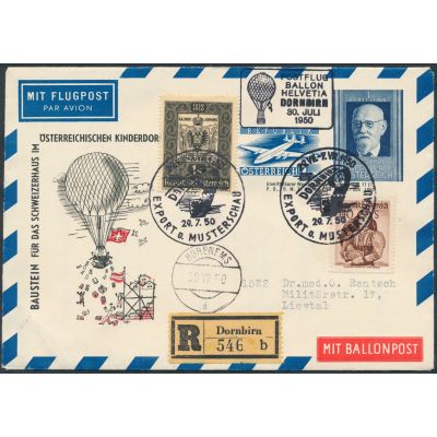 Privater Flugpost-Umschlag 1950