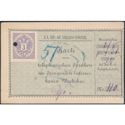 Telefon-Sprechkarte 1889