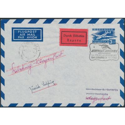 Luftpost-Umschlag, AUS-Flug