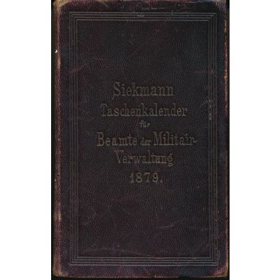 Taschenkalender 1890, Siekmann